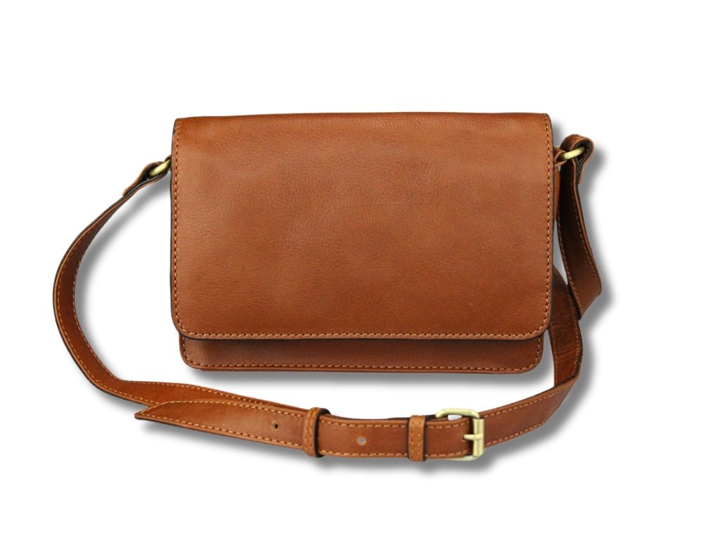 Cognac Leren Schoudertas Dames – Alice | Just Lioné - Lioné - Lioné