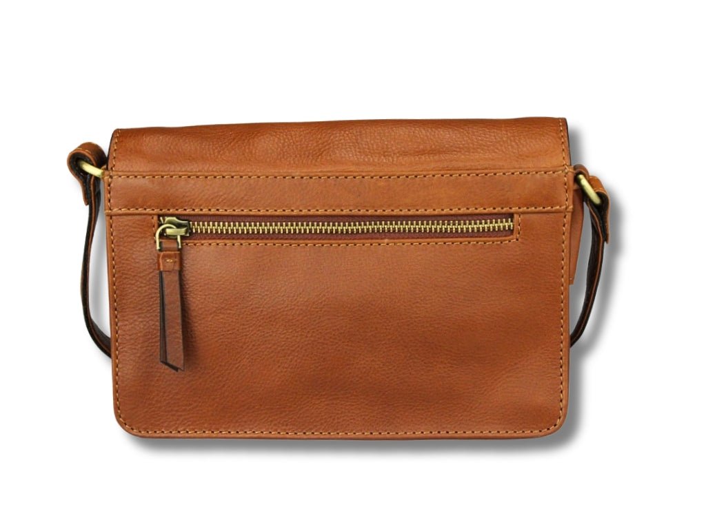 Cognac Leren Schoudertas Dames – Alice | Just Lioné - Lioné - Lioné