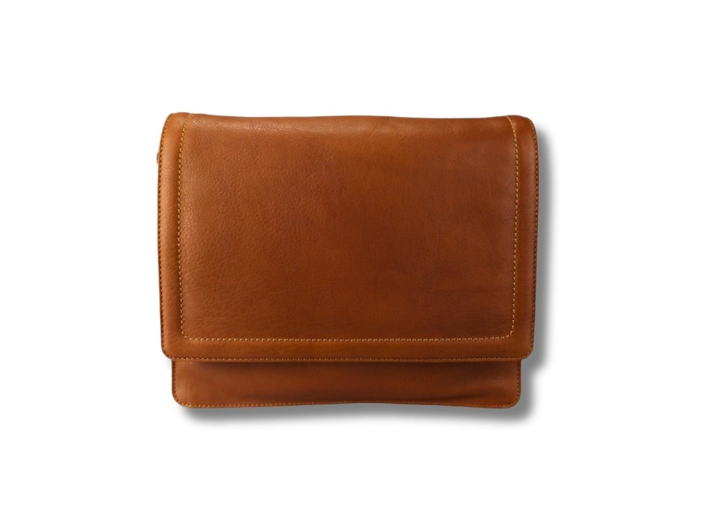 Cognac Leren Schoudertas Dames – Amber | Just Lioné - Lioné - Lioné