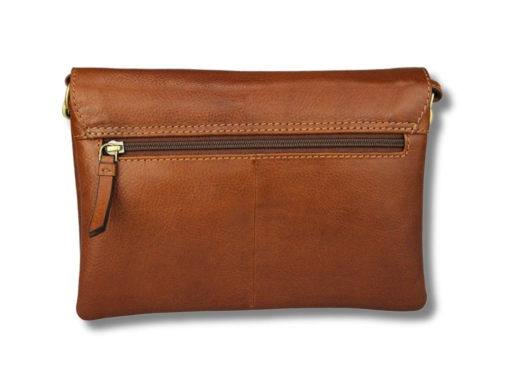 Cognac Leren Schoudertas Dames – Britt | Just Lioné - Lioné - Lioné