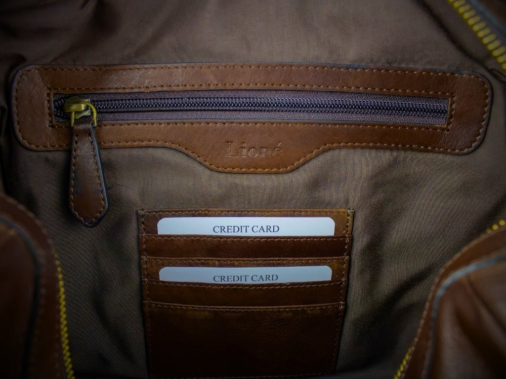 Donkerbruine Leren Handtas Dames – Babette | Just Lioné - Lioné - Just Lioné