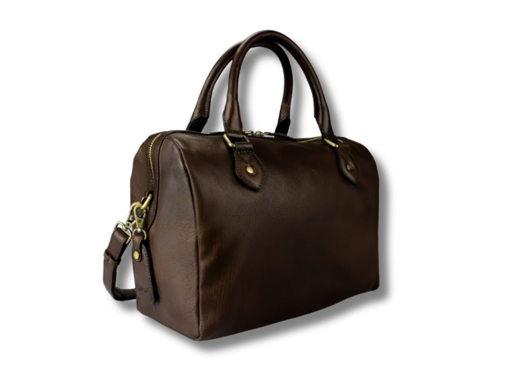 Donkerbruine Leren Handtas Dames – Babette | Just Lioné - Lioné - Just Lioné