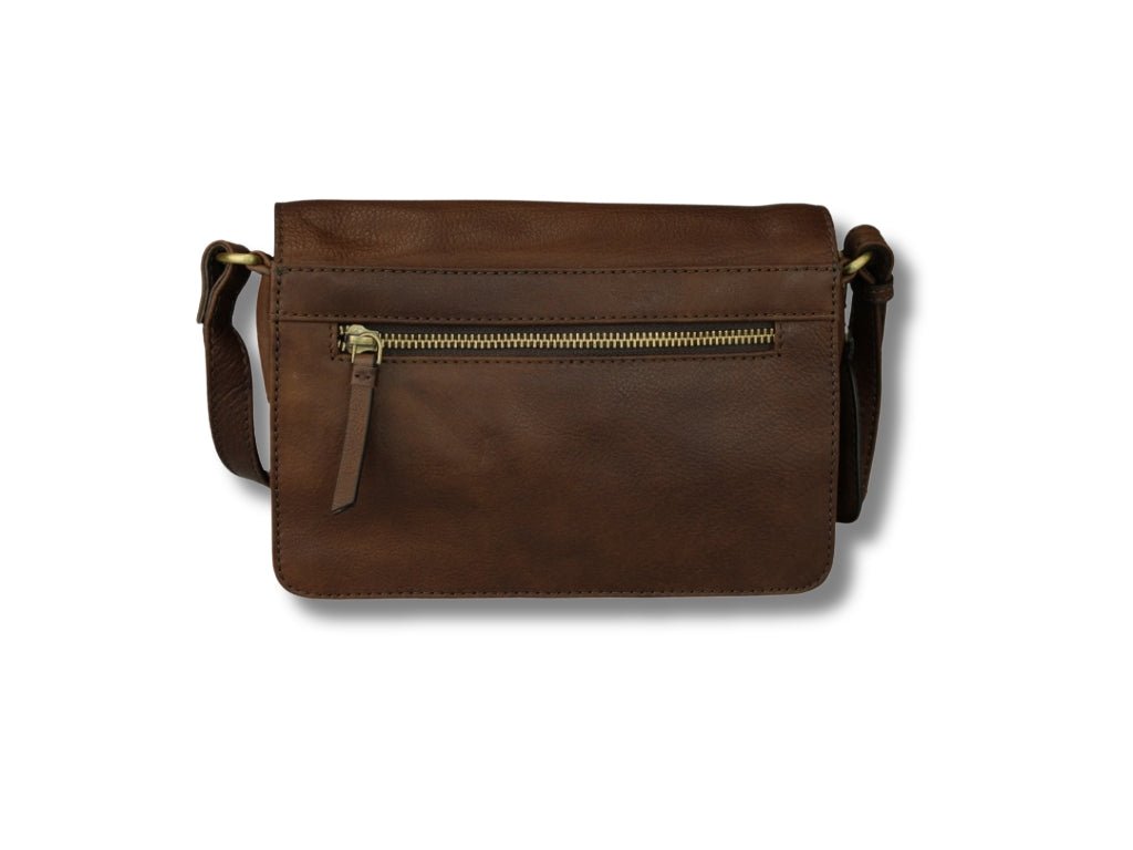 Donkerbruine Leren Schoudertas Dames – Alice | Just Lioné - Lioné - Lioné