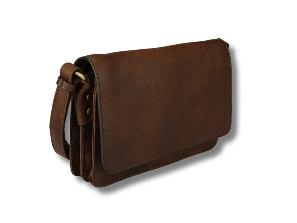 Donkerbruine Leren Schoudertas Dames – Alice | Just Lioné - Lioné - Lioné