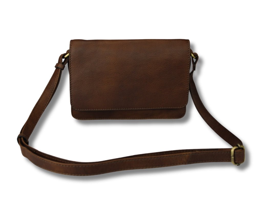 Donkerbruine Leren Schoudertas Dames – Alice | Just Lioné - Lioné - Lioné