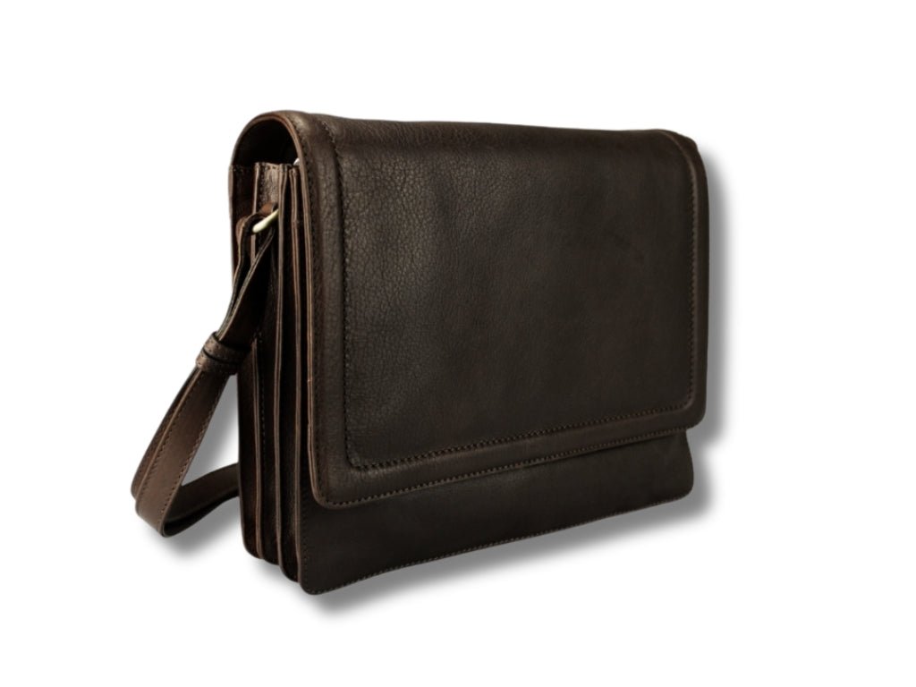 Donkerbruine Leren Schoudertas Dames – Amber | Just Lioné - Lioné - Lioné