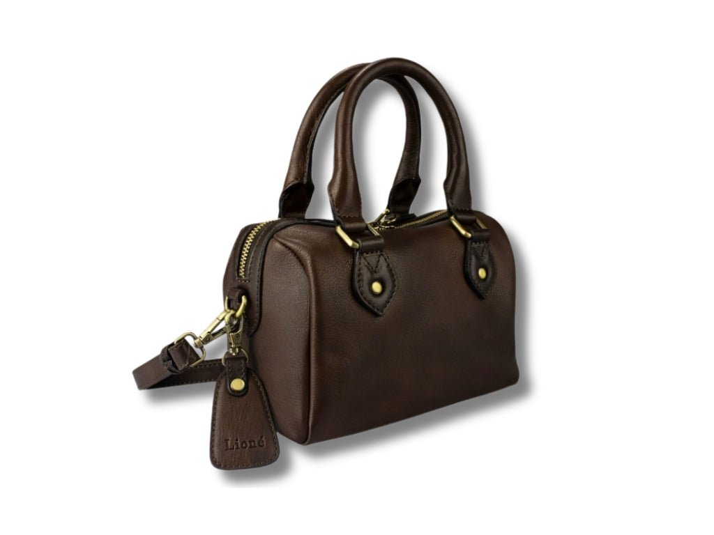 Leren Handtas Donker Bruin Claire - Lioné - Lioné