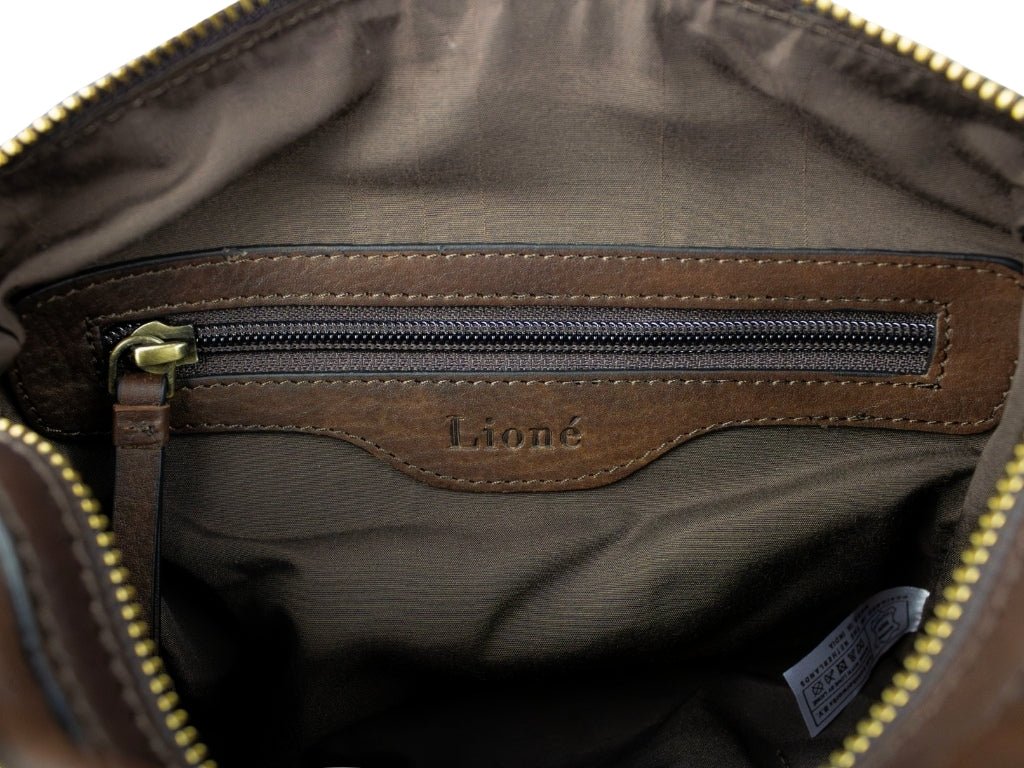 Leren Handtas Donker Bruin Claire - Lioné - Lioné