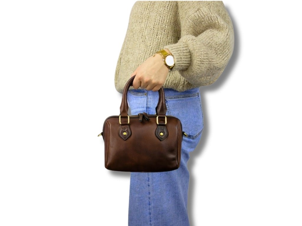 Leren Handtas Donker Bruin Claire - Lioné - Lioné