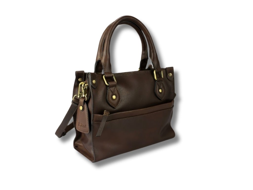 Leren Handtas Donker Bruin Marloes - Lioné - Lioné