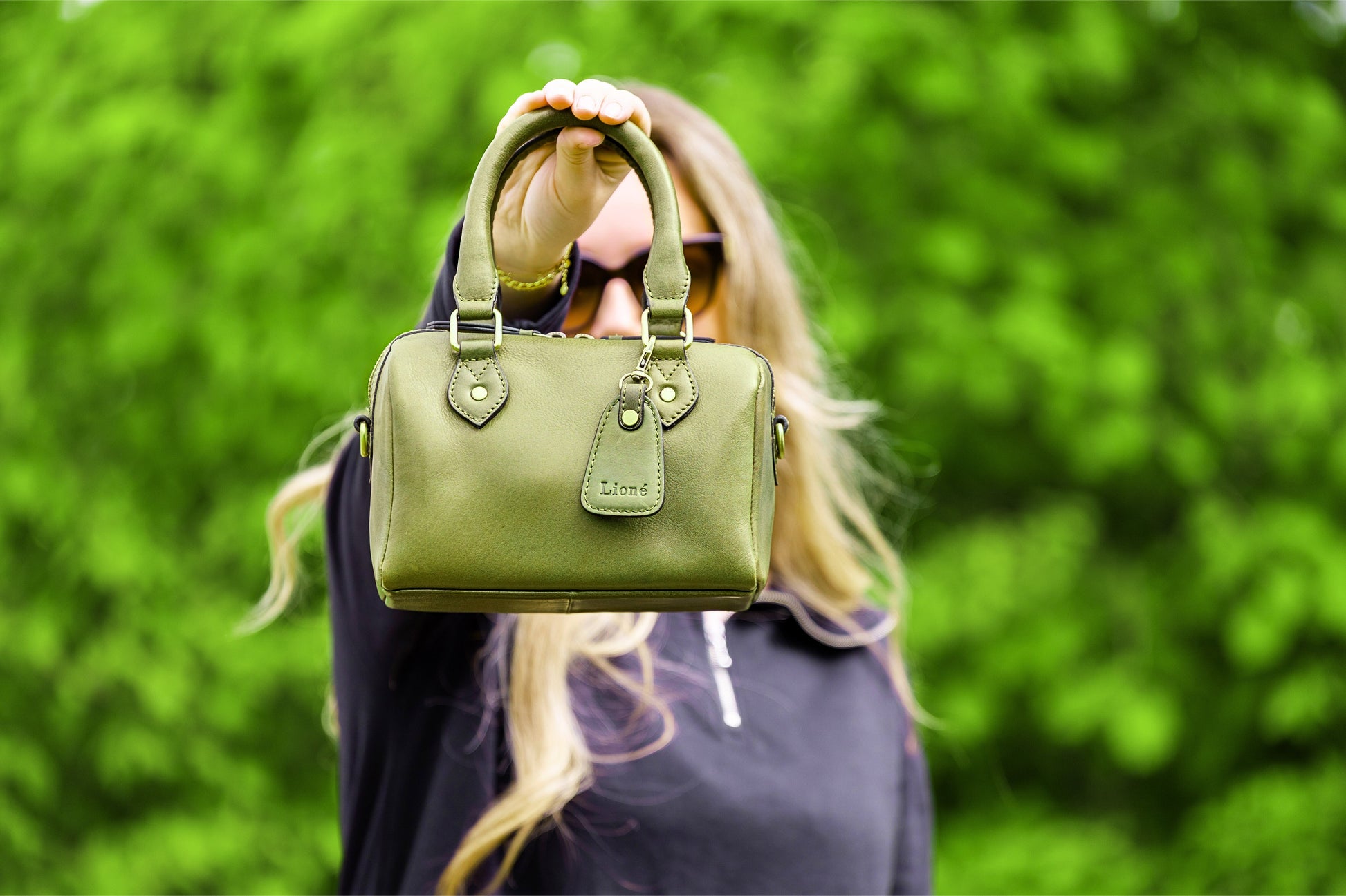 Leren Handtas Olijf Claire - Lioné - Lioné