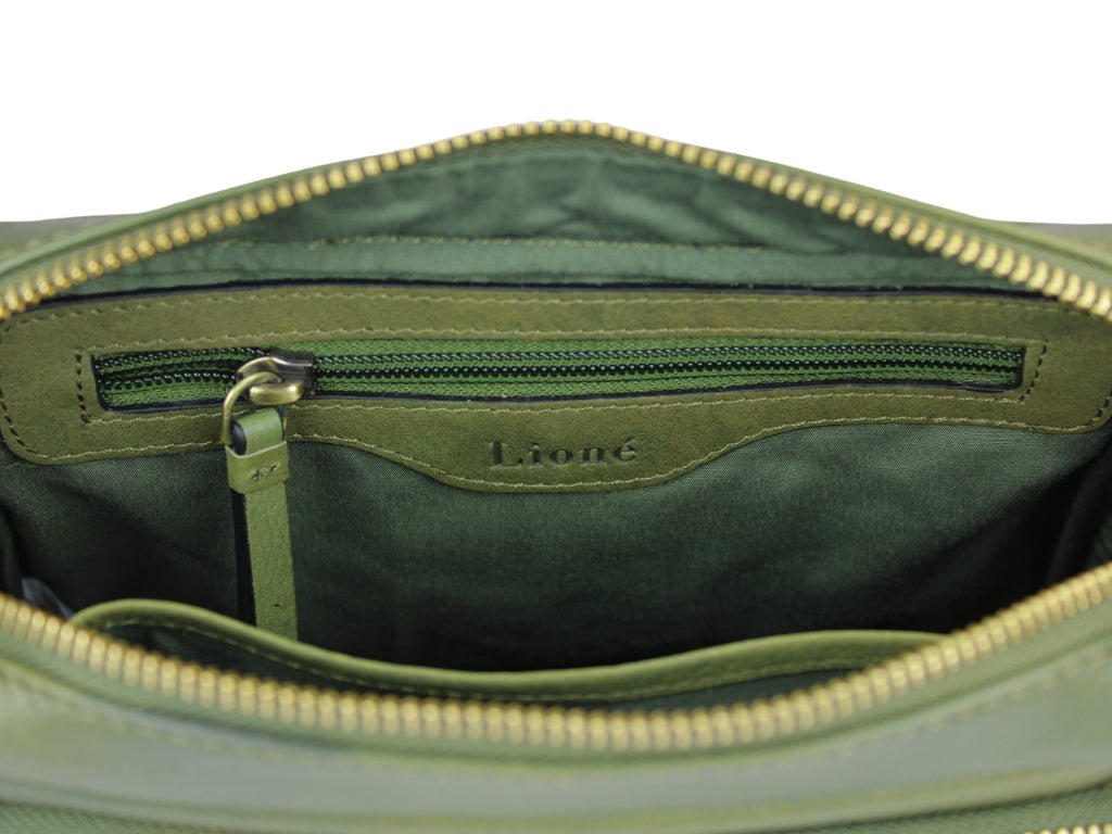 Leren Handtas Olijf Claire - Lioné - Lioné