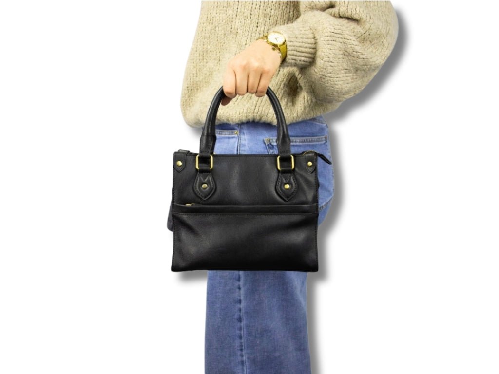 Leren Handtas Zwart Marloes - Lioné - Lioné