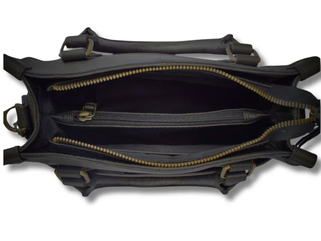 Leren Handtas Zwart Marloes - Lioné - Lioné