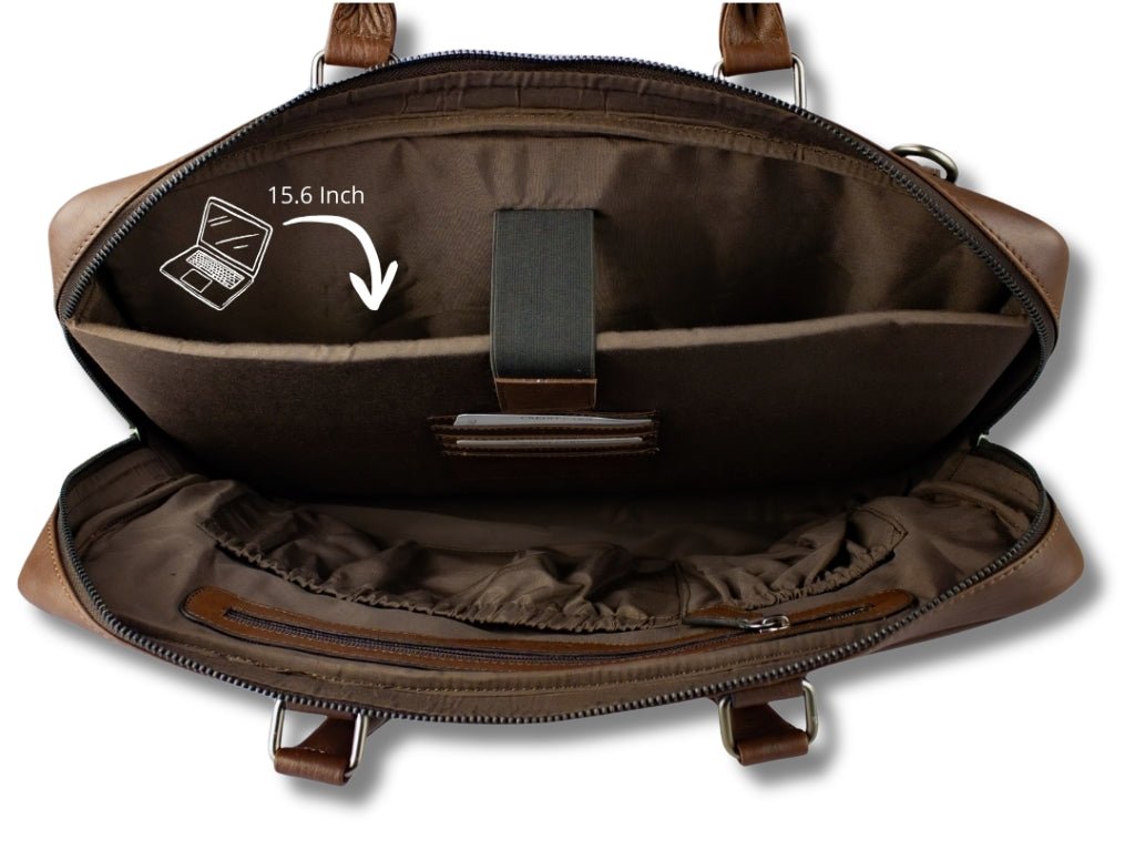 Leren Laptoptas Donker Bruin Mathé - Lioné - Lioné