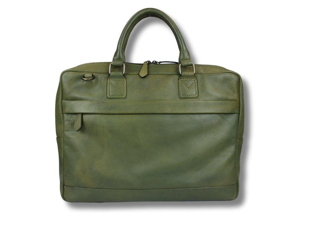 Leren Laptoptas Olijf Mathé - Lioné - Lioné