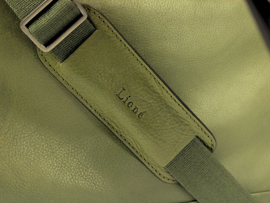 Leren Laptoptas Olijf Mathé - Lioné - Lioné