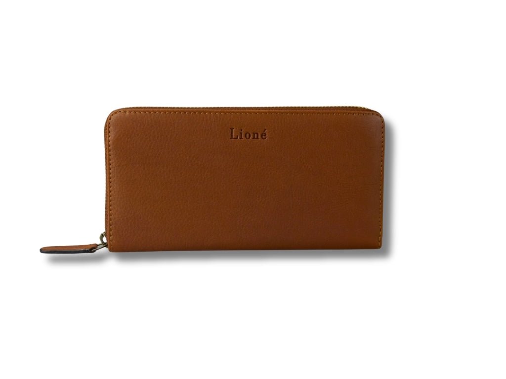 Leren Portemonnee Cognac Marian - Lioné - Lioné