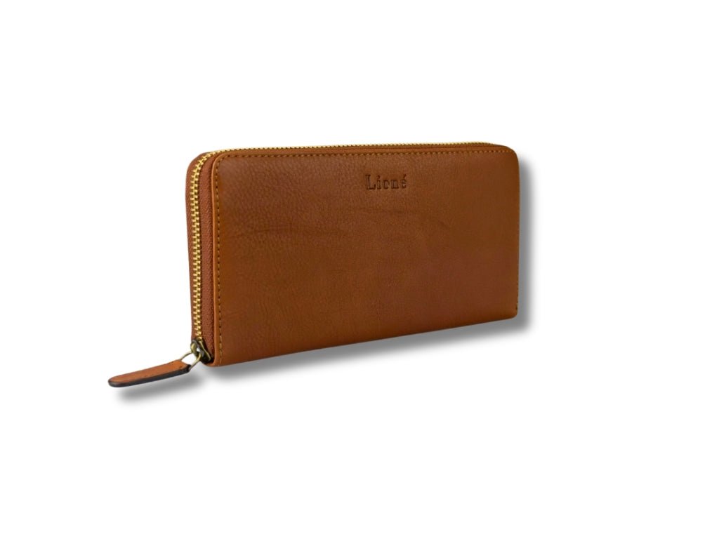 Leren Portemonnee Cognac Marian - Lioné - Lioné