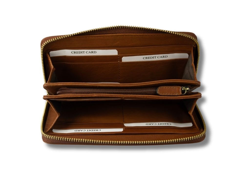 Leren Portemonnee Cognac Marian - Lioné - Lioné