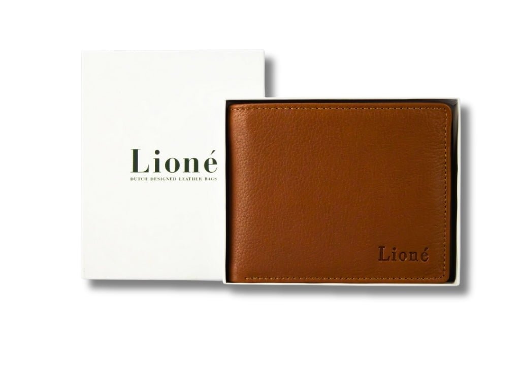 Leren Portemonnee Cognac Max - Lioné - Lioné