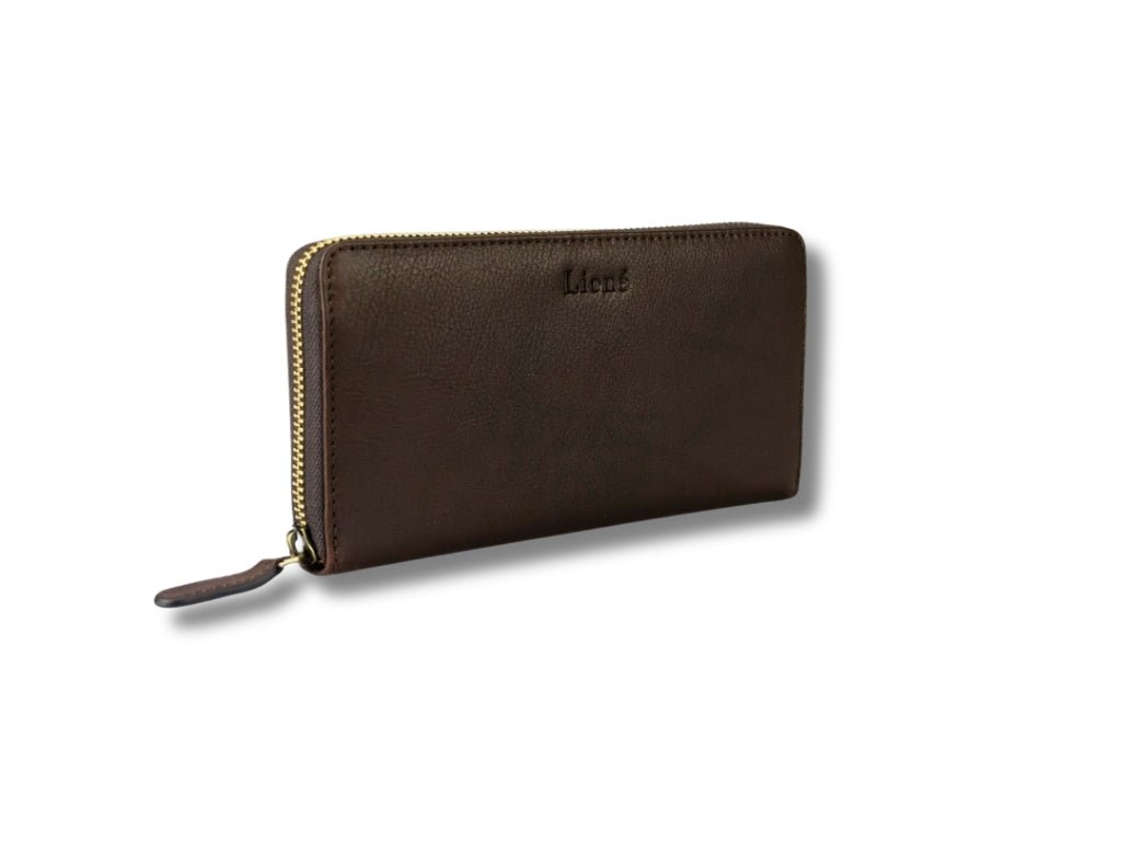Leren Portemonnee Donker Bruin Marian - Lioné - Lioné