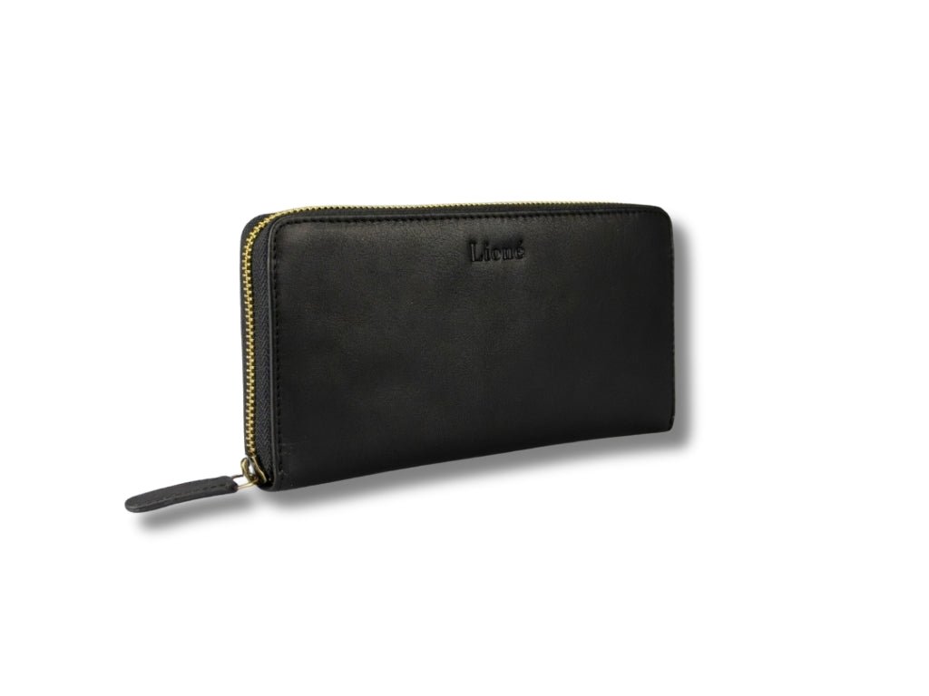Leren Portemonnee Zwart Marian - Lioné - Lioné