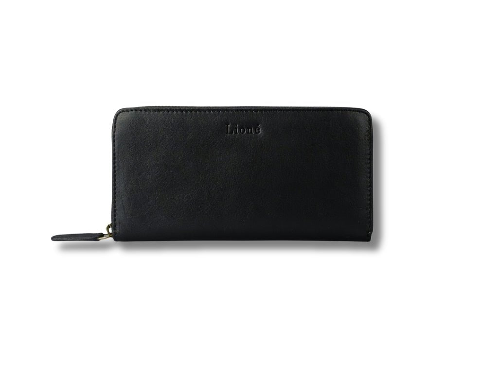 Leren Portemonnee Zwart Marian - Lioné - Lioné