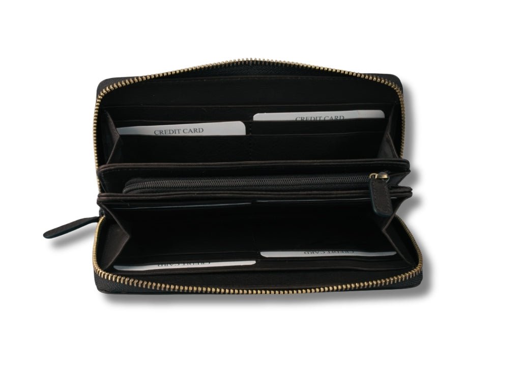 Leren Portemonnee Zwart Marian - Lioné - Lioné