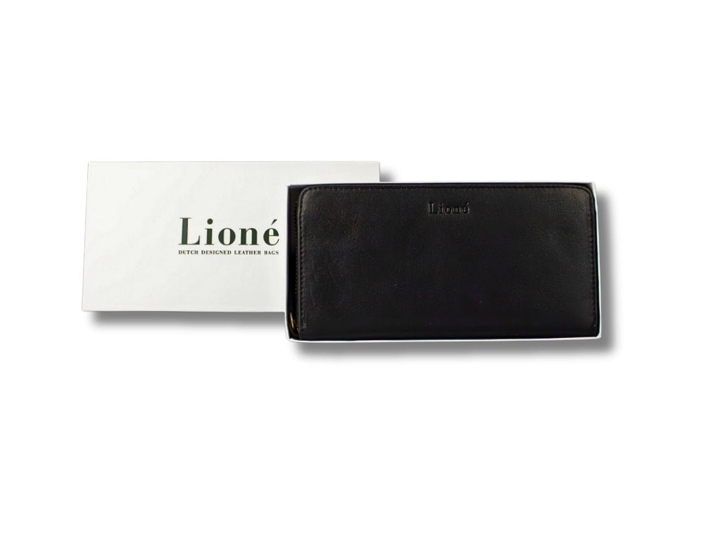 Leren Portemonnee Zwart Marian - Lioné - Lioné