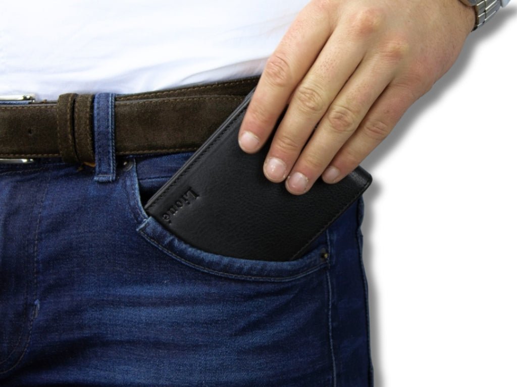 Leren Portemonnee Zwart Max - Lioné - Lioné