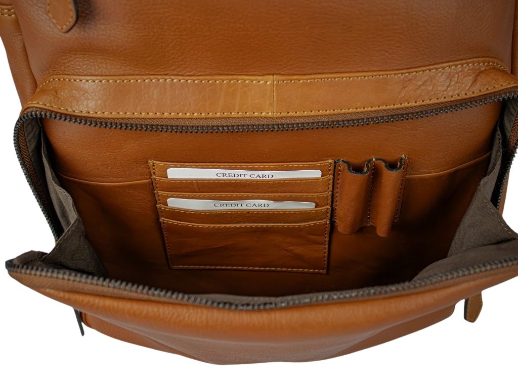 Leren Rugzak Cognac Noah - Lioné - Lioné