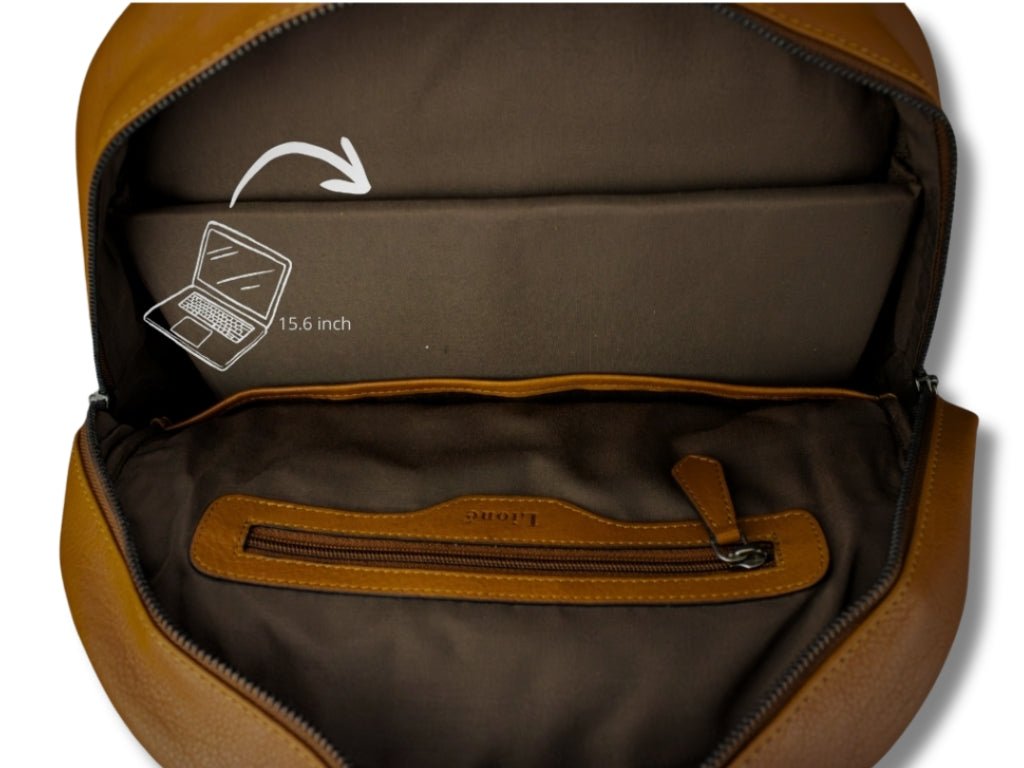 Leren Rugzak Cognac Noah - Lioné - Lioné