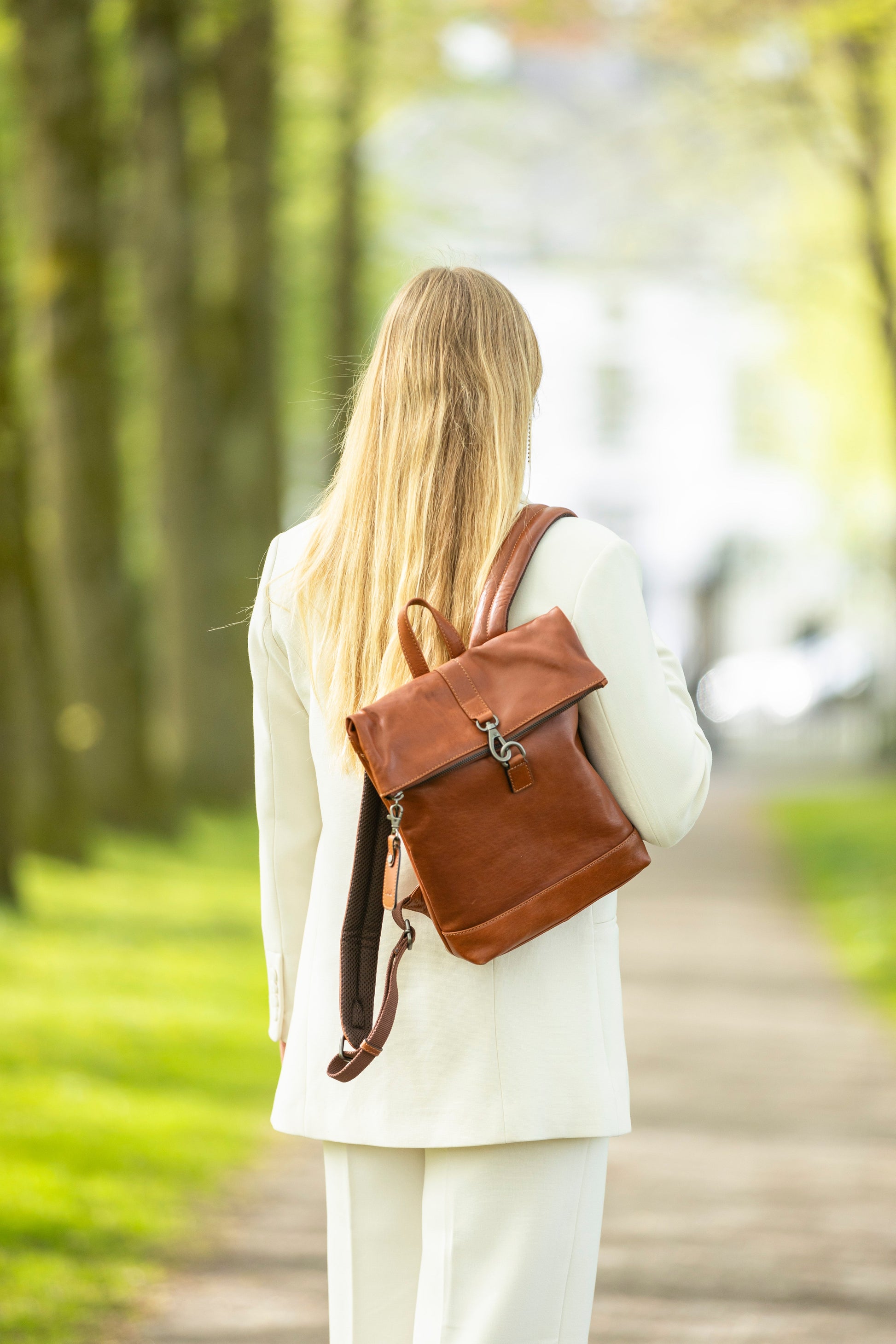 Leren Rugzak Cognac Renee - Lioné - Lioné