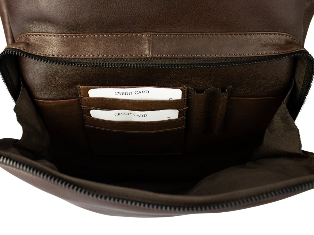 Leren Rugzak Donker Bruin Noah - Lioné - Lioné