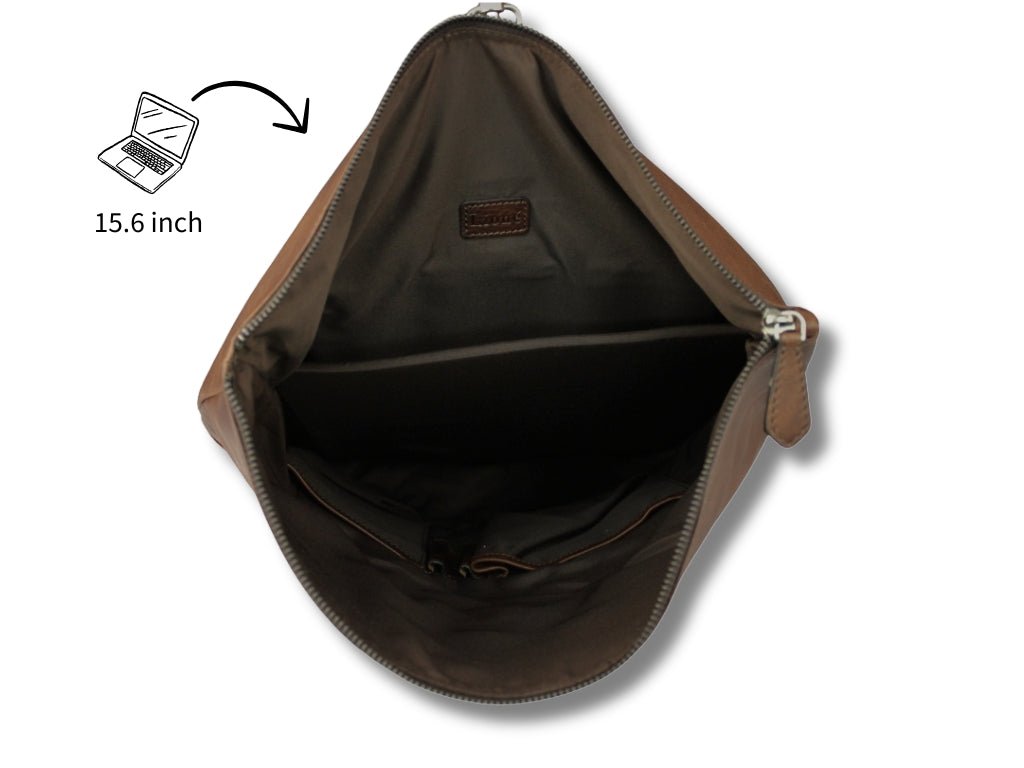 Leren Rugzak Donker Bruin Robin - Lioné - Lioné