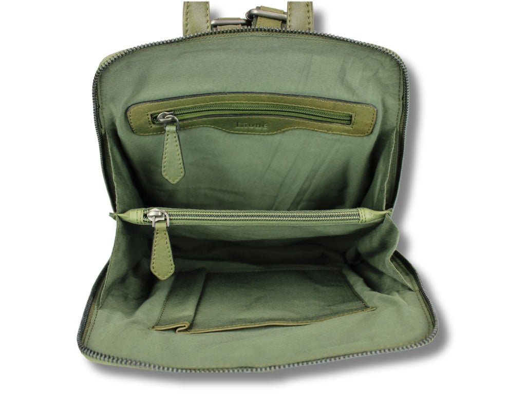 Leren Rugzak Olijf Bobbie - Lioné - Lioné