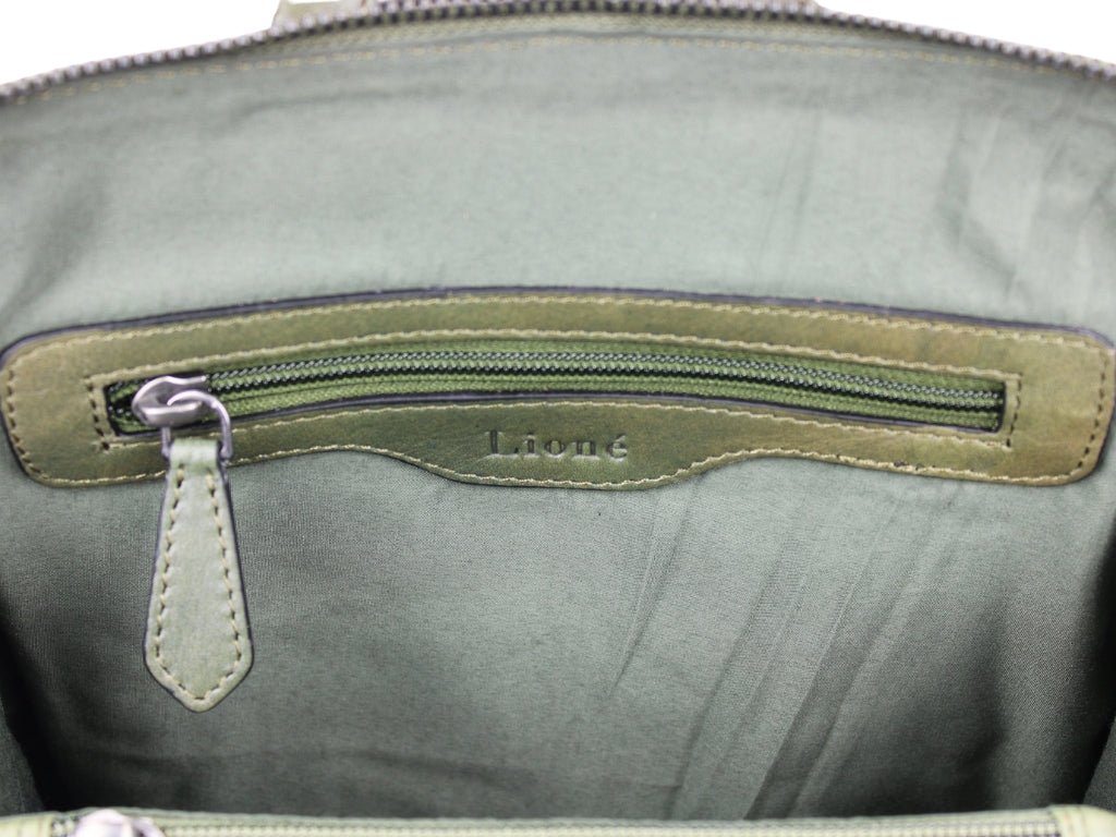 Leren Rugzak Olijf Bobbie - Lioné - Lioné