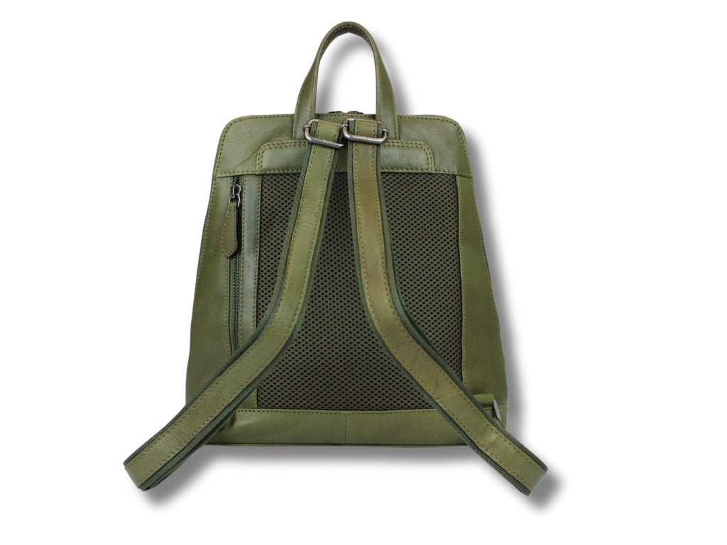 Leren Rugzak Olijf Bobbie - Lioné - Lioné