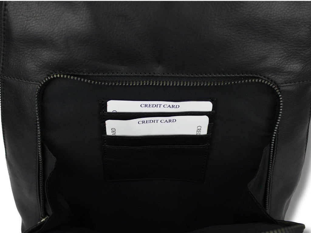 Leren Rugzak Zwart Bobbie - Lioné - Lioné