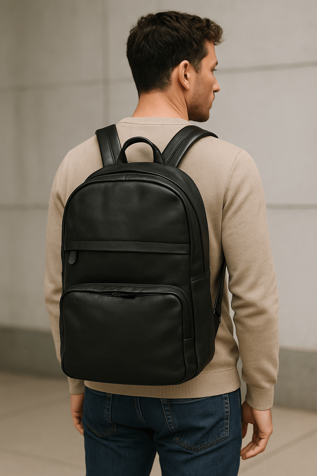 Leren Rugzak Zwart Noah - Lioné - Lioné