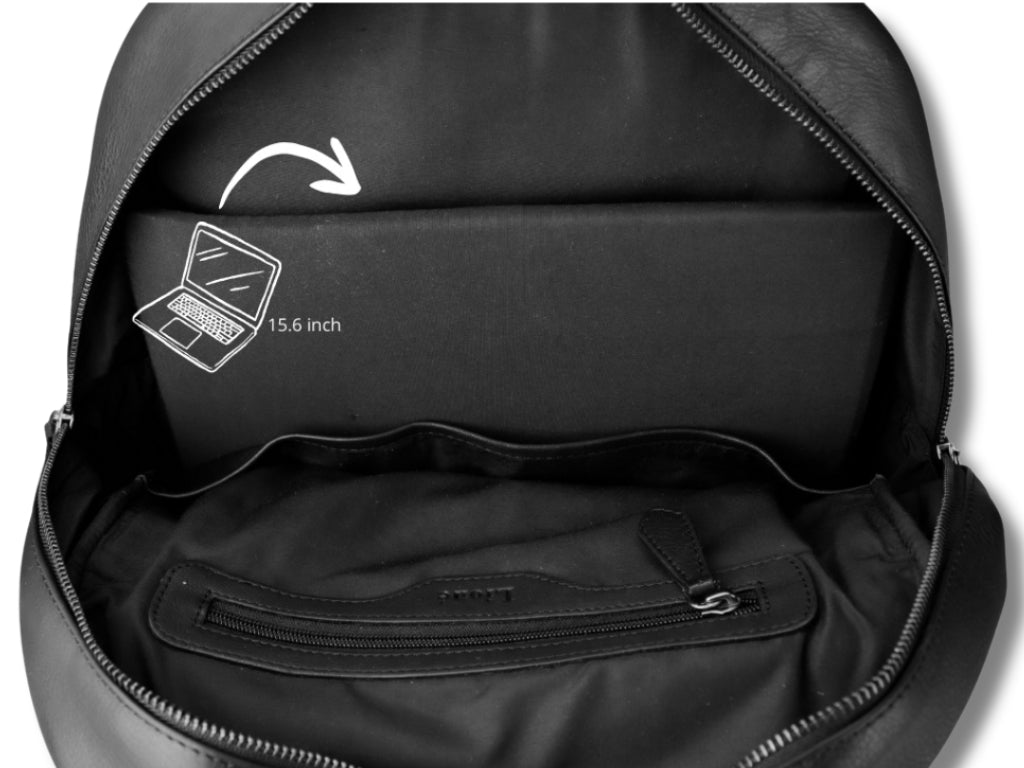 Leren Rugzak Zwart Noah - Lioné - Lioné