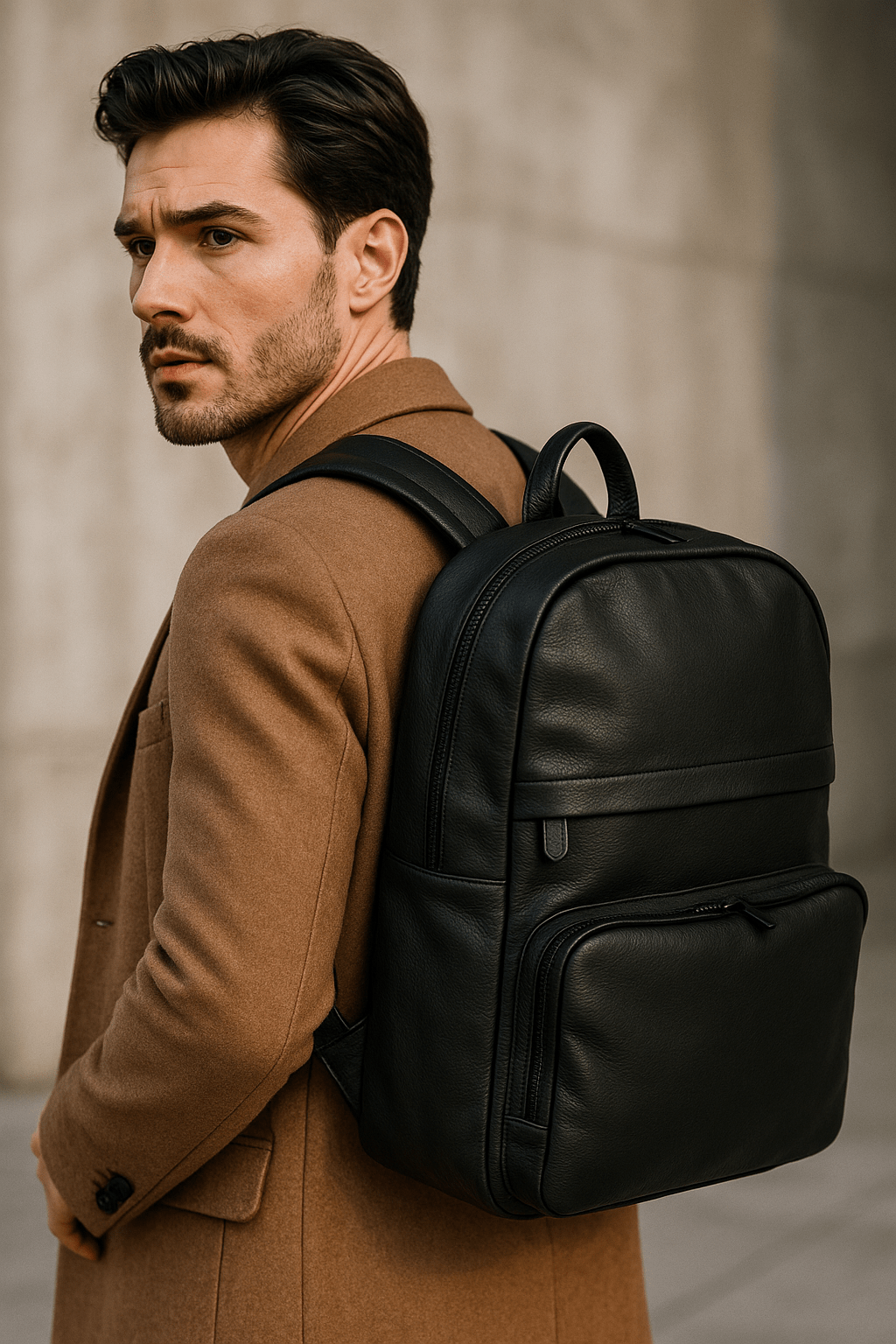 Leren Rugzak Zwart Noah - Lioné - Lioné