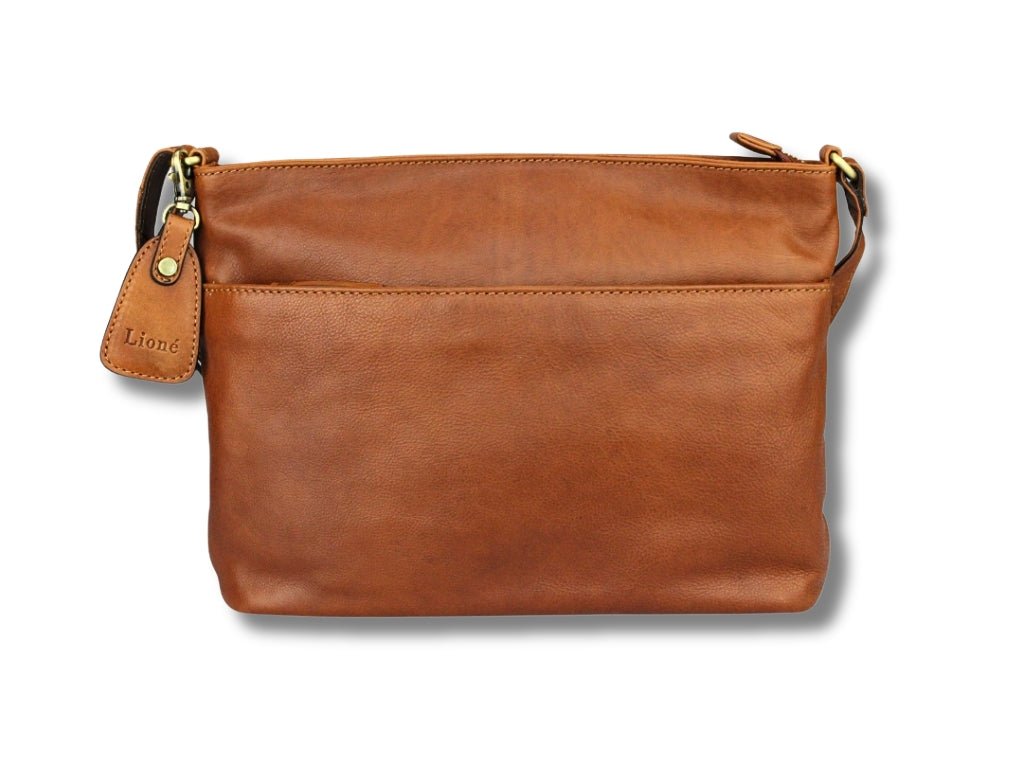 Leren Schoudertas Cognac Ella - Lioné - Lioné