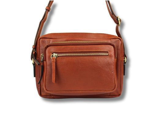 Leren Schoudertas Cognac Eva - Lioné - Lioné