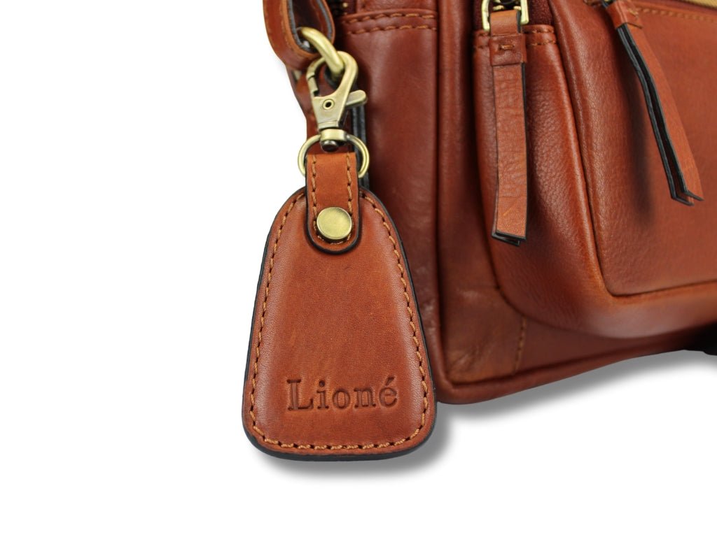 Leren Schoudertas Cognac Eva - Lioné - Lioné