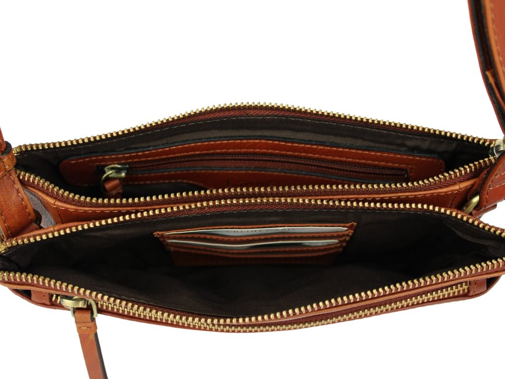 Leren Schoudertas Cognac José - Lioné - Lioné