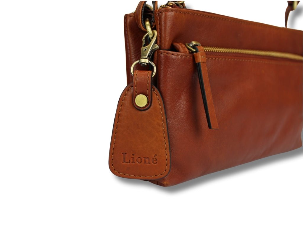 Leren Schoudertas Cognac José - Lioné - Lioné