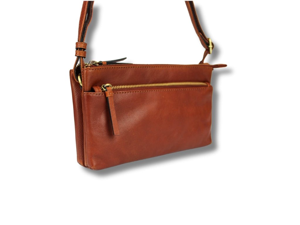 Leren Schoudertas Cognac José - Lioné - Lioné