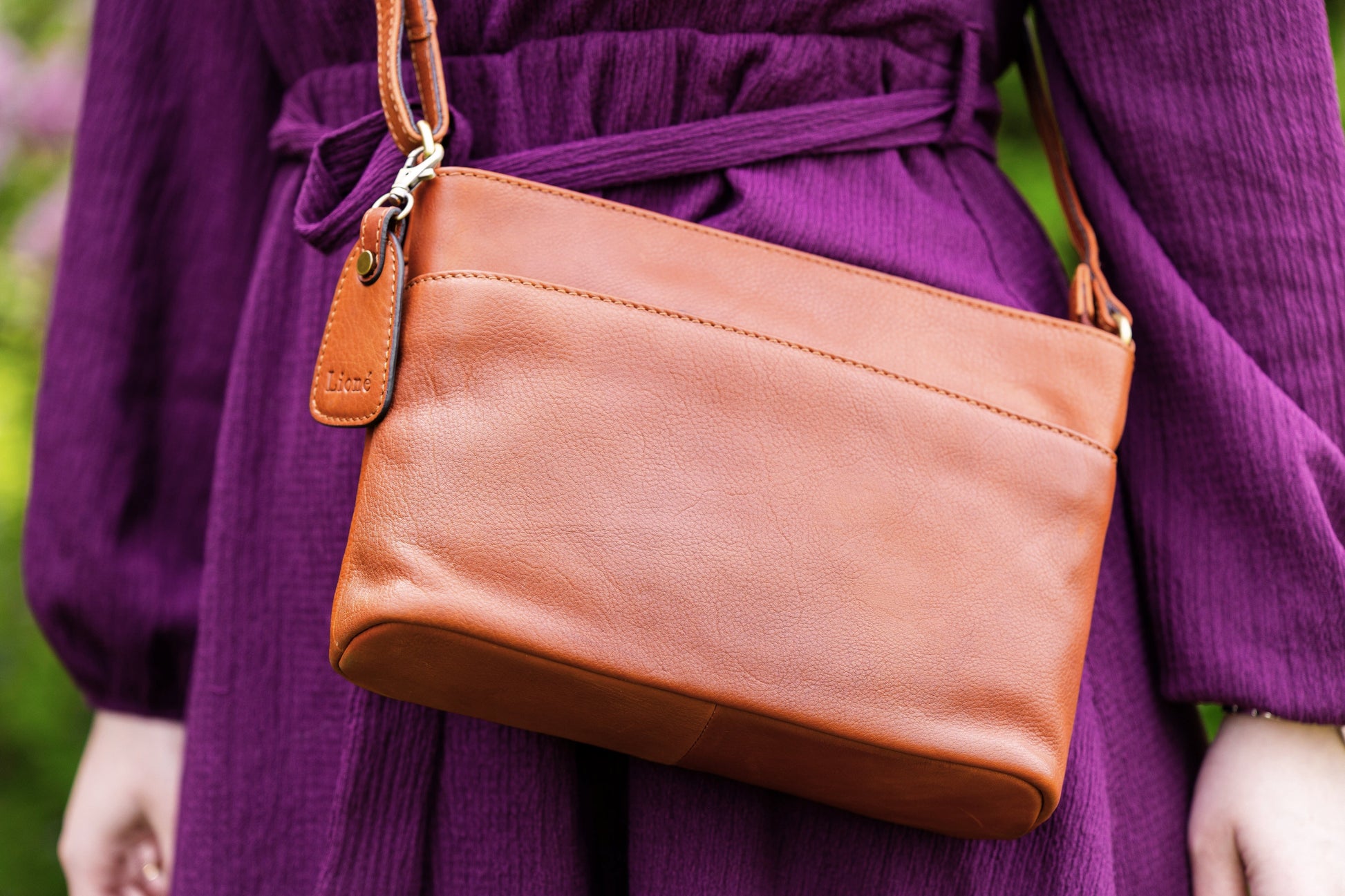 Leren Schoudertas Cognac Liza - Lioné - Lioné